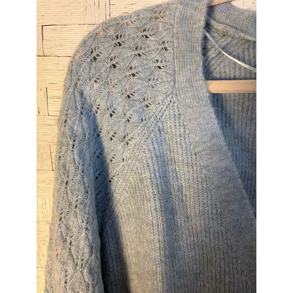 Lane Bryant women’s cardigan sweater blue soft feminine puff sleeve plus size ￼_3